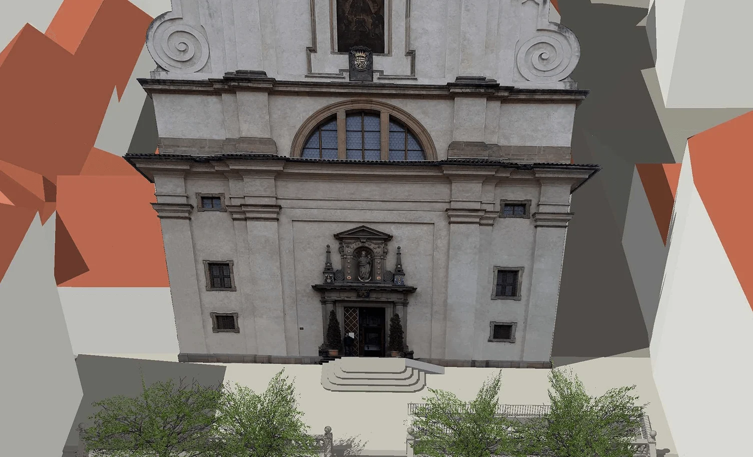 Rekonstrukce terasy a vestavba prostor u kostela Pražské Jezulátko pro Řád bosých karmelitánů